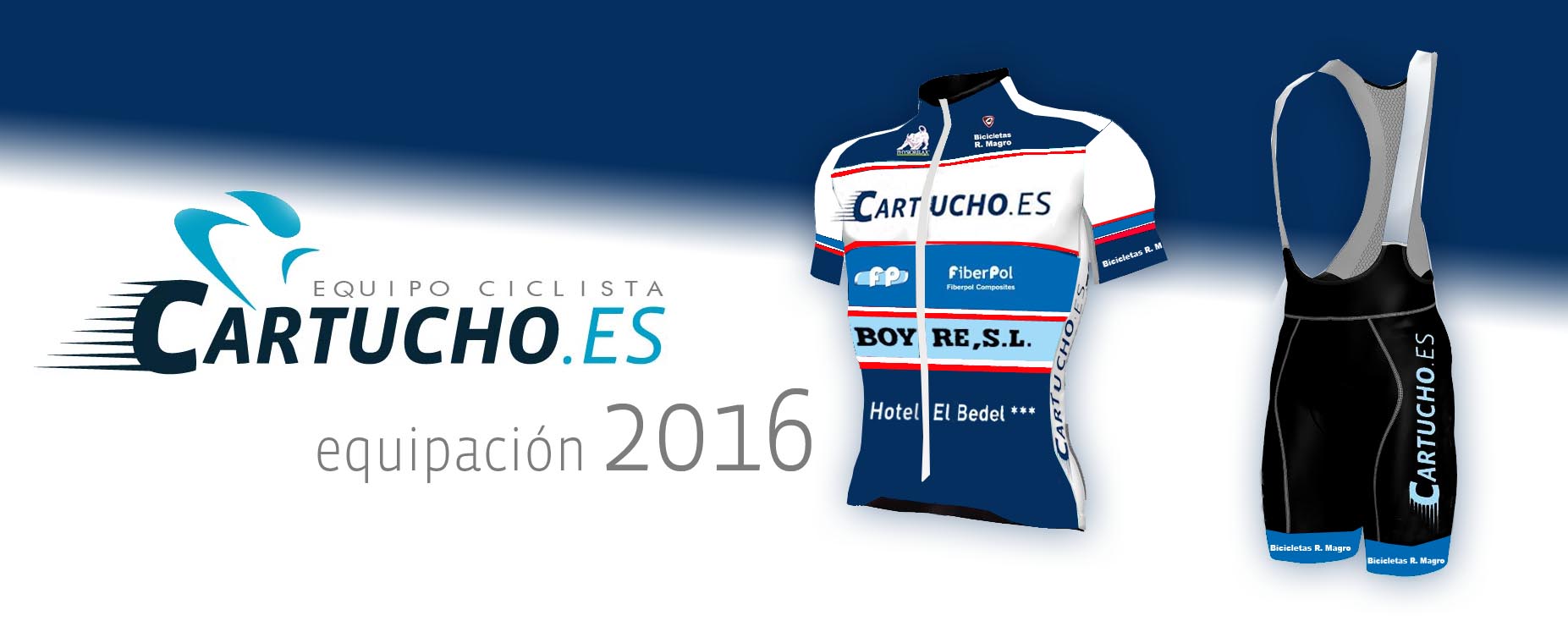 maillot 2016 equipo ciclista EC Cartucho.es - Magro